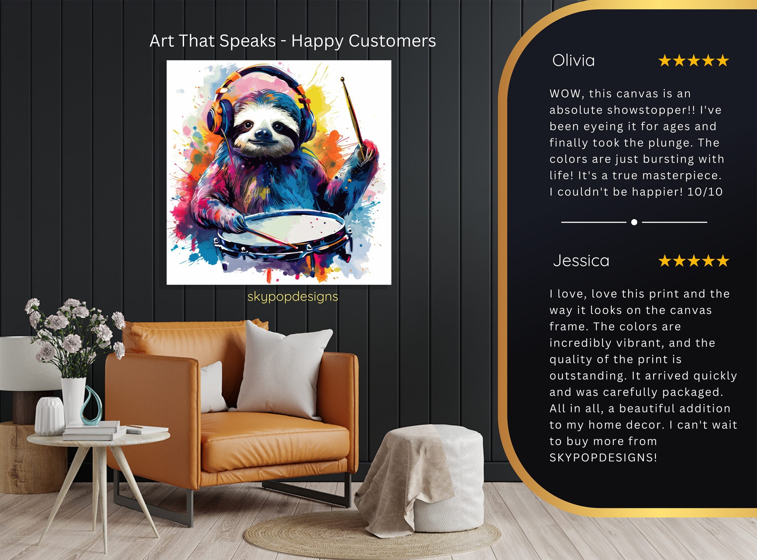 8.jpg Sloth Drummer Art