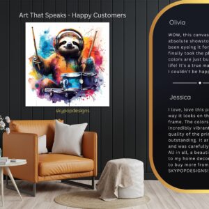 Sloth Drummer Art