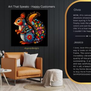 Squirrel Floral Art