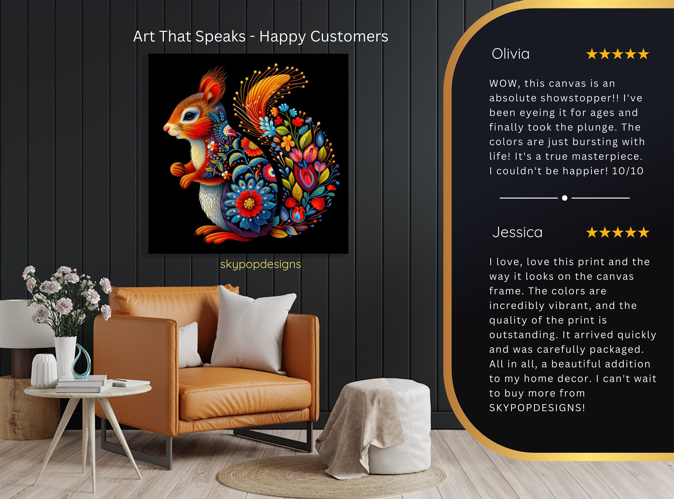 8.jpg Squirrel Floral Art