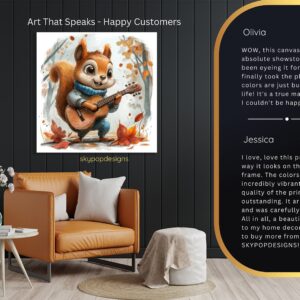 Squirrel Guitar Art