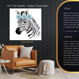 Floral Zebra Art