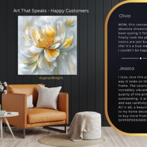 Golden Peony Bloom Art
