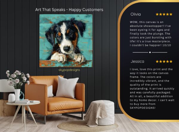 Bernese Mountain Dog Puppy Art