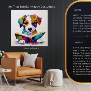 Yorkshire Terrier Reading Art