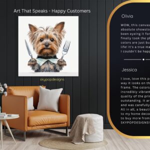 Yorkshire Terrier Dinner Art