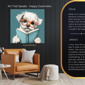Maltese Book Lover Art
