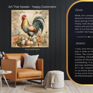 Rooster Eggs Art