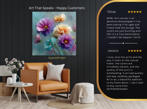Vibrant Floral Burst Art