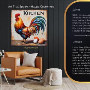 Rooster and Eggs Art