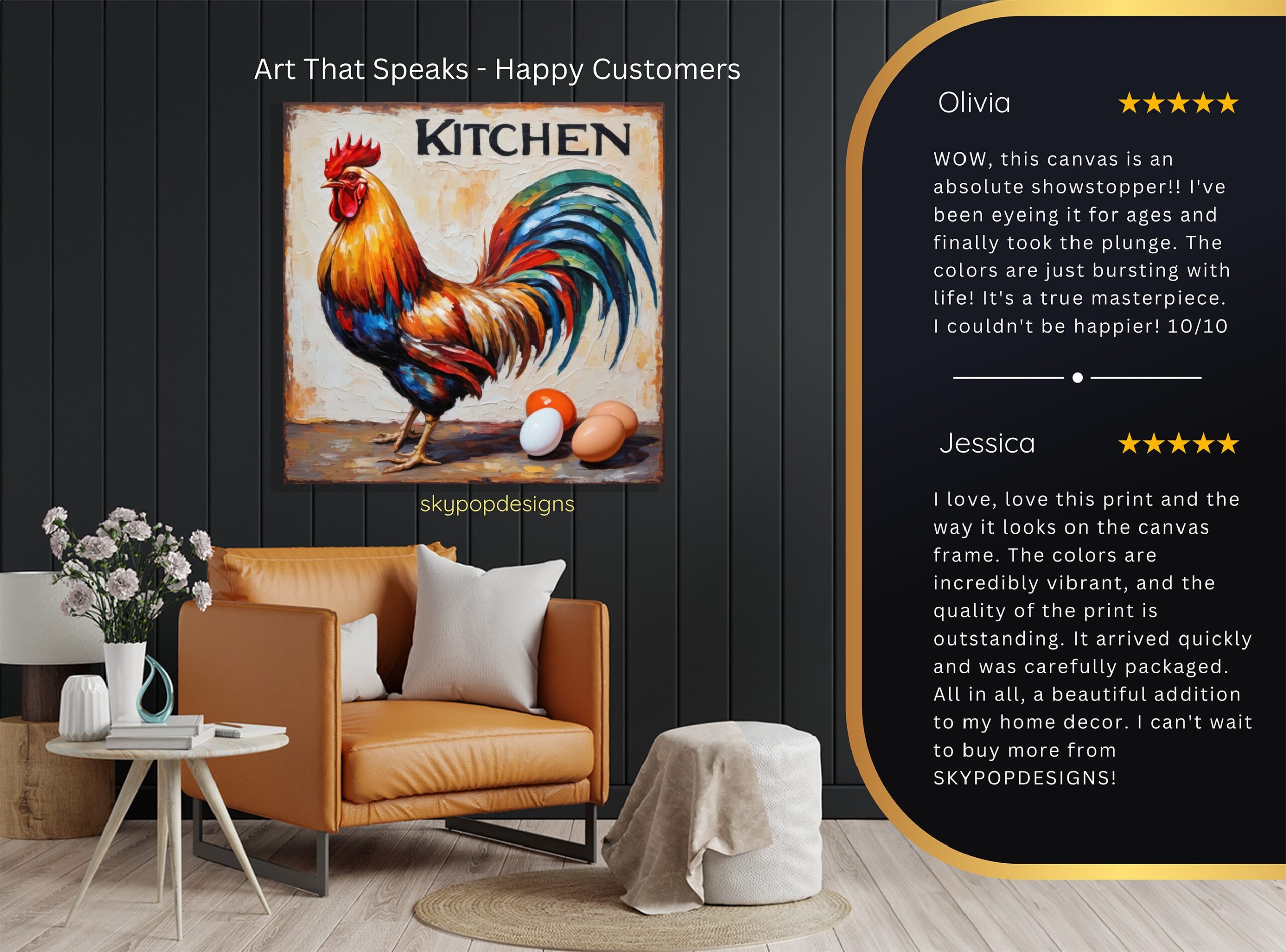 8.jpg Rooster and Eggs Art