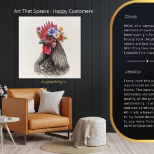 Rooster Flower Crown Art