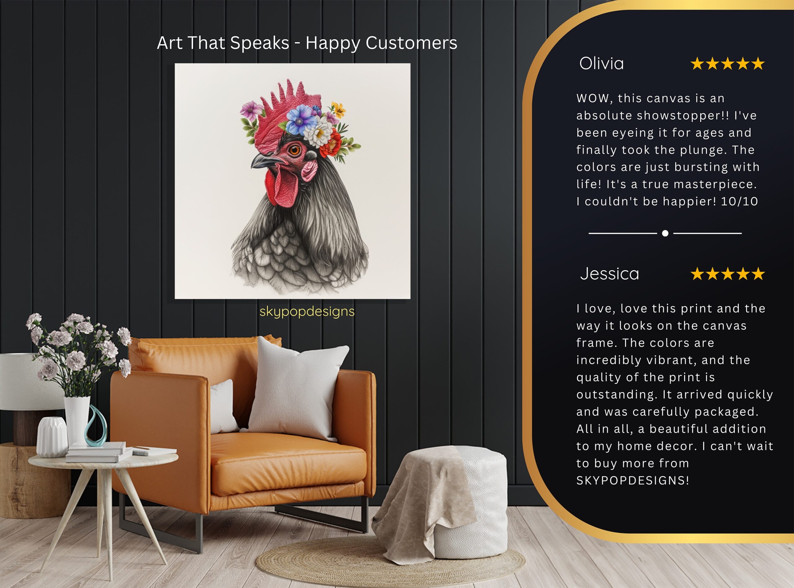 8.jpg Rooster Flower Crown Art