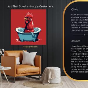 Rooster Bath Time Art