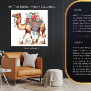 Camel Floral Caravan Art