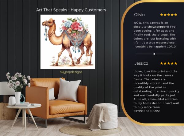 Camel Floral Caravan Art