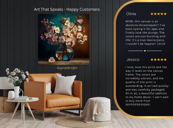 Cherry Blossom Vase Art