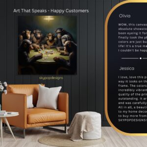 Chimpanzee Poker Night Art