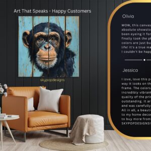 Chimpanzee Portrait Art