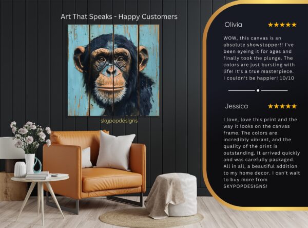 Chimpanzee Portrait Art