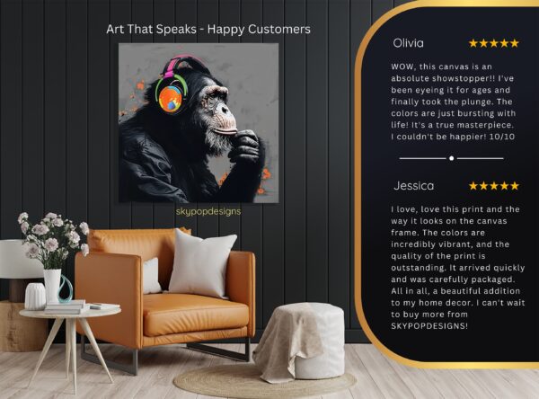 Chimpanzee DJ Art