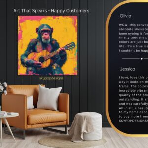 Chimpanzee Jam Session Art