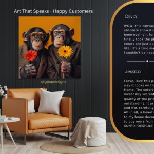 Chimpanzee Duo Art