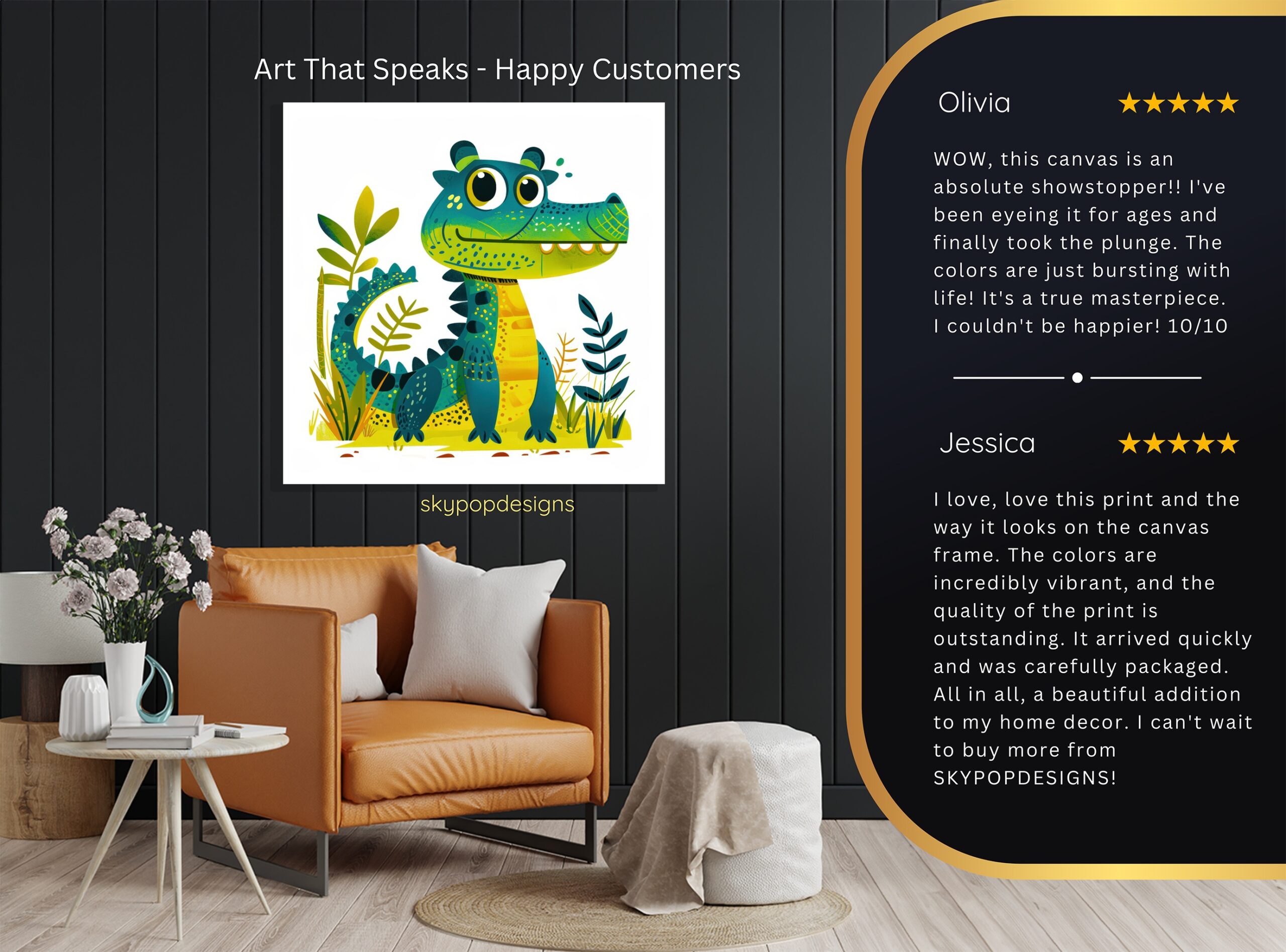 8.jpg Friendly Crocodile Art
