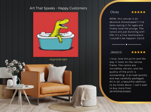 Crocodile Bath Art