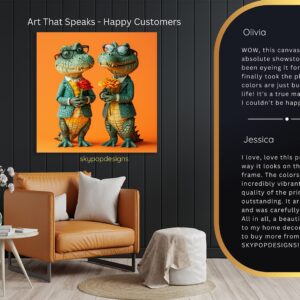 Crocodile with Roses Art