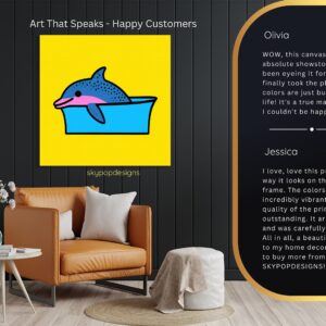 Dolphin Splash Fun Art