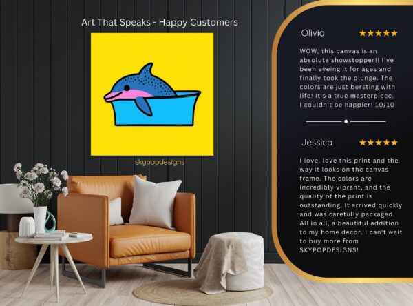 Dolphin Splash Fun Art