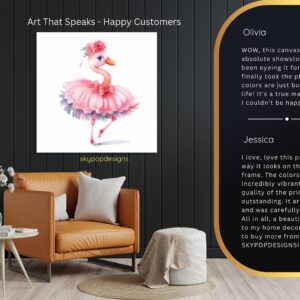 Ballerina Flamingo Art