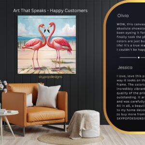 Flamingo Love Serenade Art