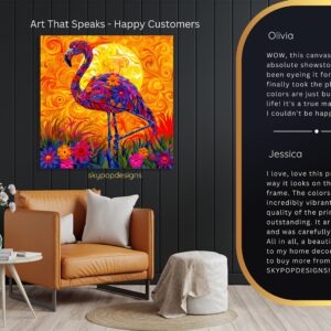 Flamingo Floral Art
