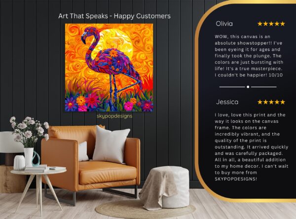 Flamingo Floral Art