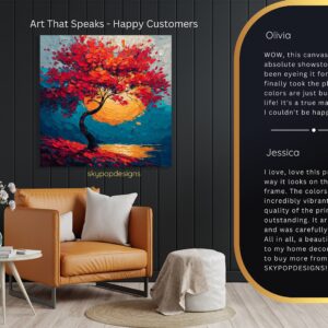 Vibrant Autumn Tree Art