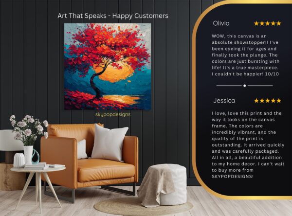 Vibrant Autumn Tree Art