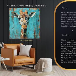 Giraffe Portrait Art