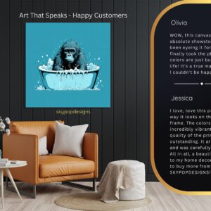 Gorilla Bath Time Art