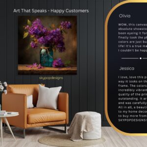 Lilac Blooms Mason Jar Art