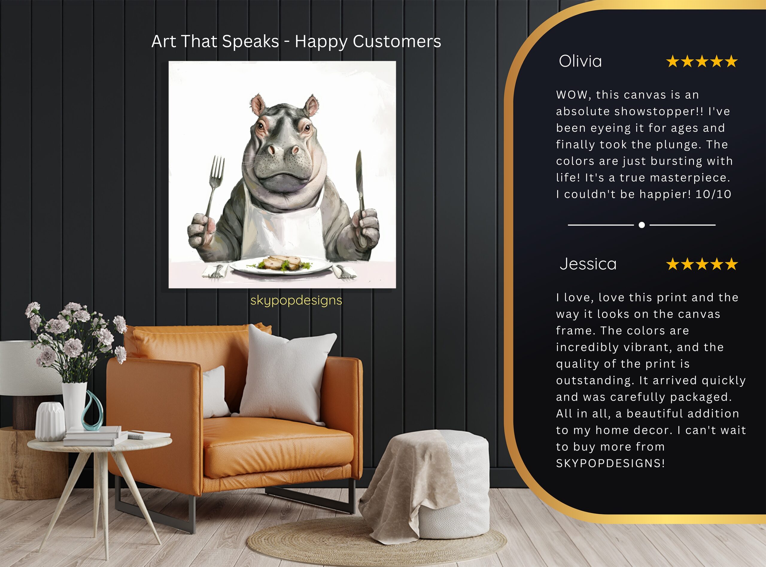 8.jpg Hippopotamus Art