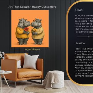 Hippopotamus Flower Art