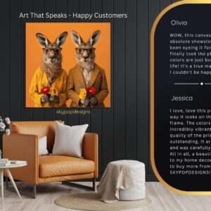 Kangaroo Couple Art