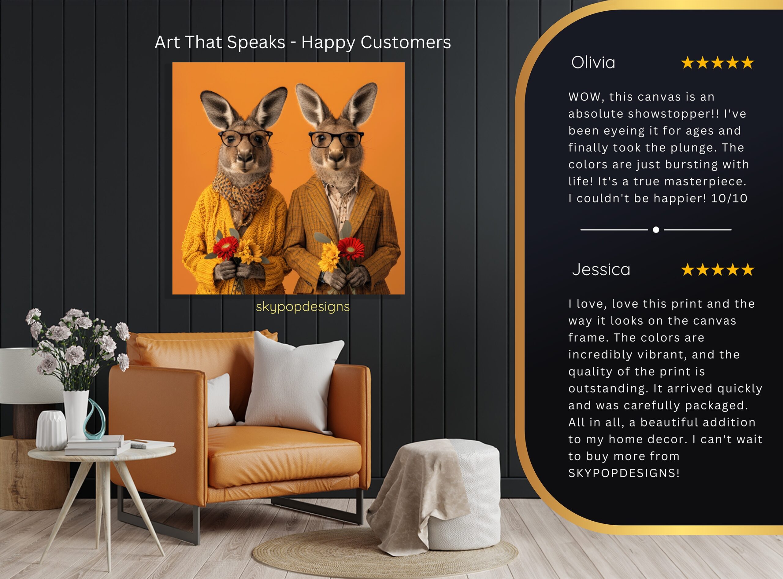 8.jpg Kangaroo Couple Art