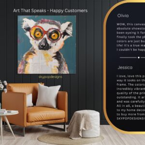 Lemur with Glasses Art