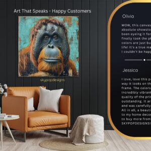 Orangutan Portrait Art