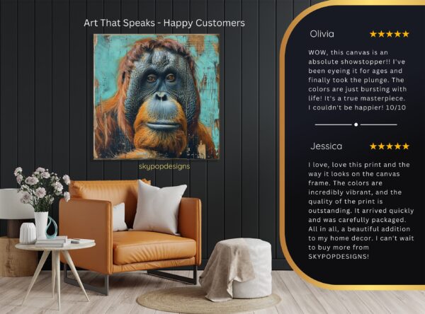Orangutan Portrait Art
