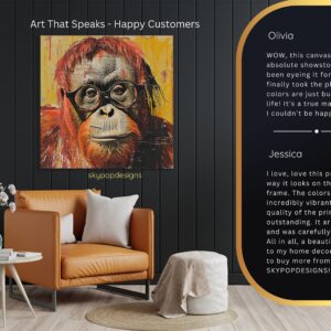 Orangutan Reading Art
