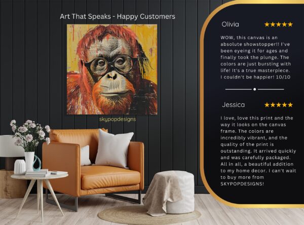 Orangutan Reading Art